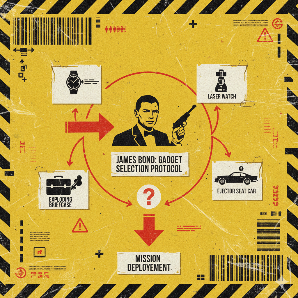 제임스 본드 아이콘이 가젯을 선택하는 과정 다이어그램