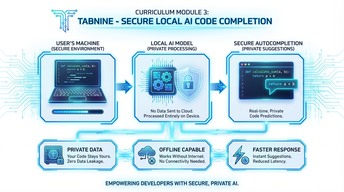 Tabnine 로고와 로컬 자동완성 예시