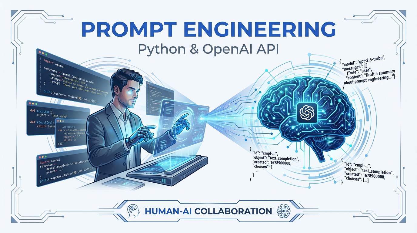 파이썬과 OpenAI API를 활용한 프롬프트 엔지니어링 메인 이미지