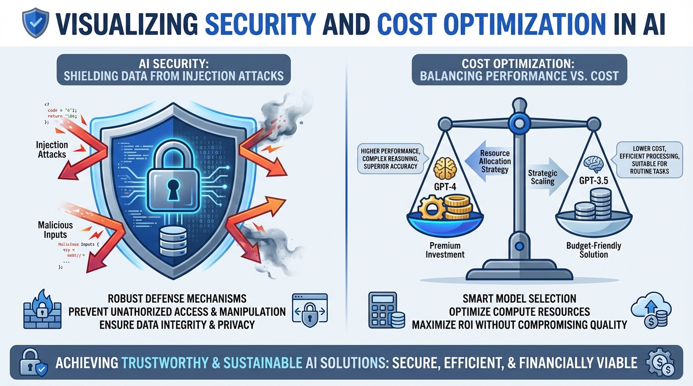 보안 방어 및 비용 최적화 전략 다이어그램