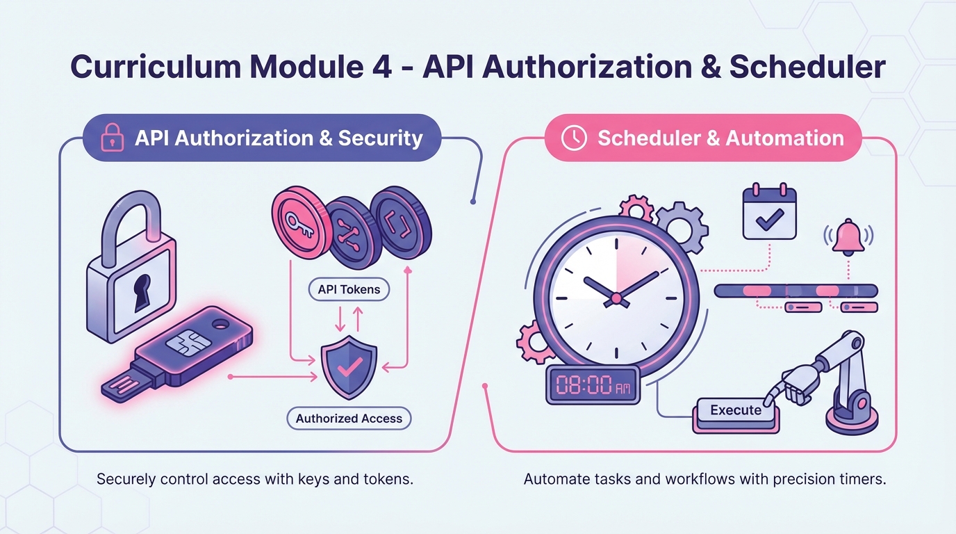 API 인증 및 스케줄러 설정 화면