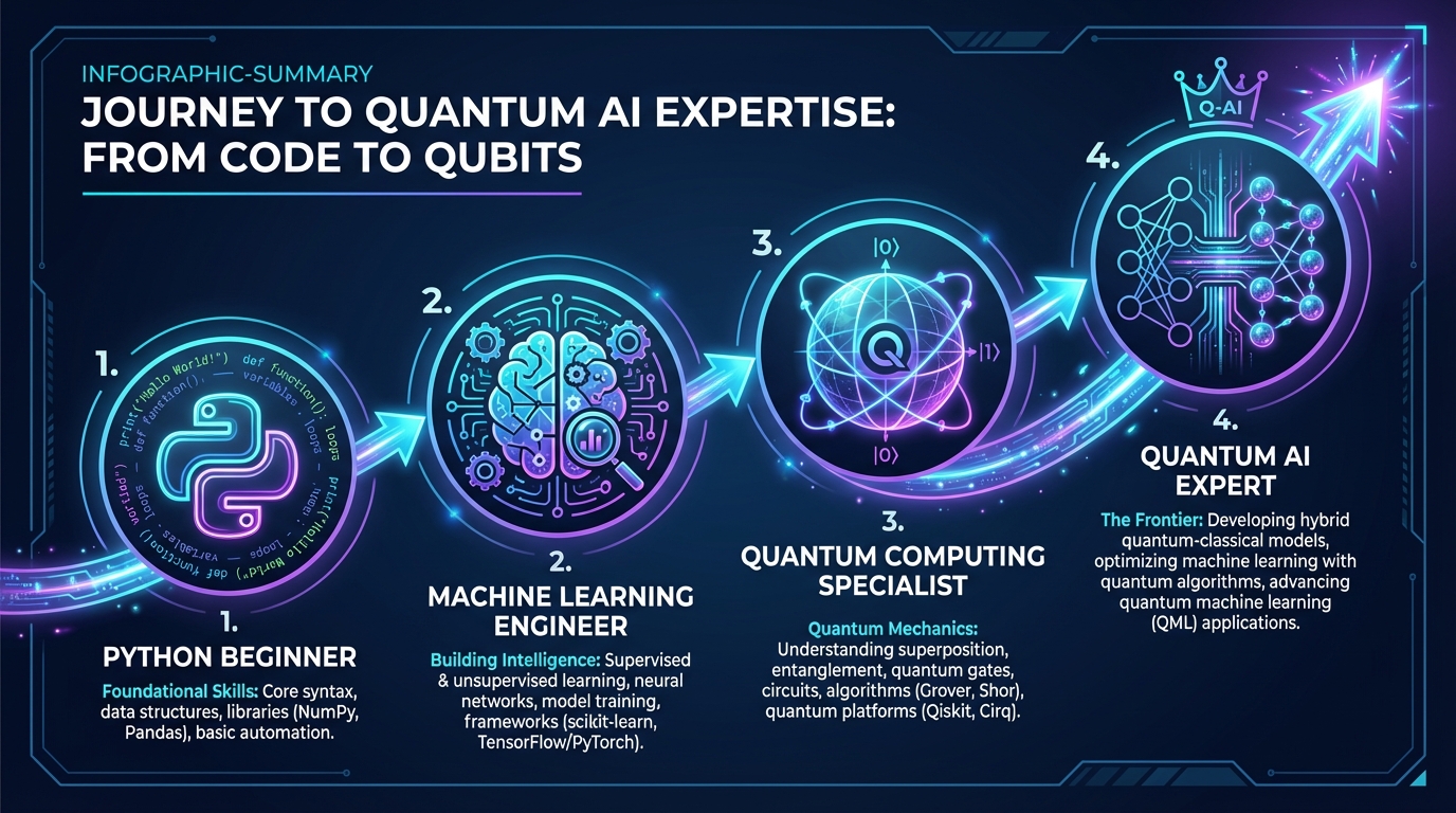 파이썬 기초부터 고급 모델까지 성장하는 단계 도식